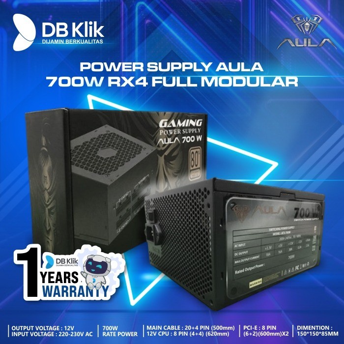 Jual Power Supply Aula 700W RX4 Full Modular Power Supply AULA RX4