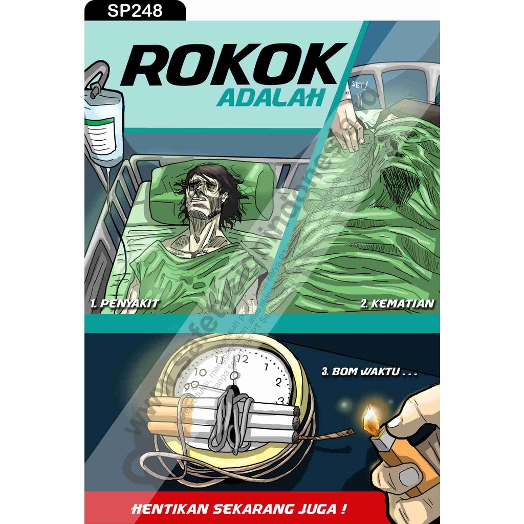 Jual SP248 Poster K3 Safety A2 - Rokok | Shopee Indonesia