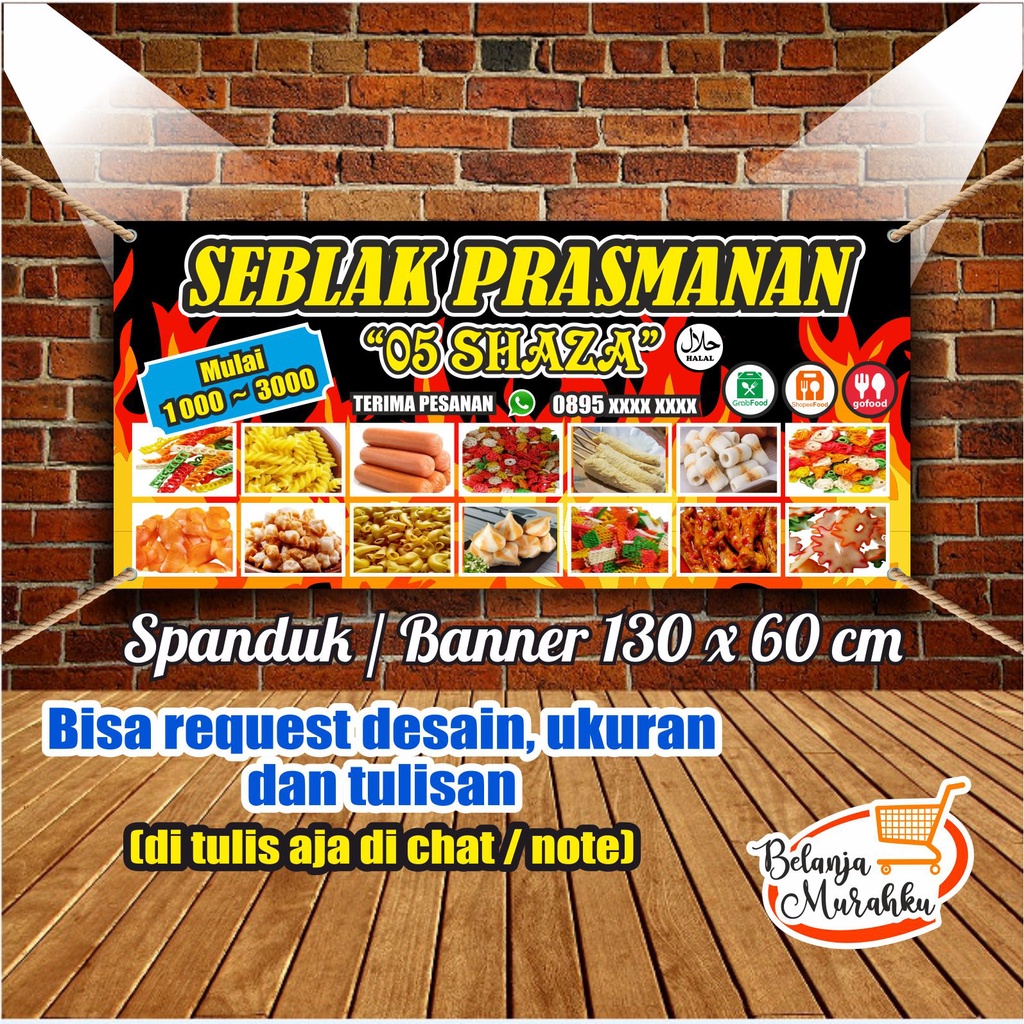 Jual Spanduk Banner CUSTOM(Free Finishing+Desain) | Shopee Indonesia