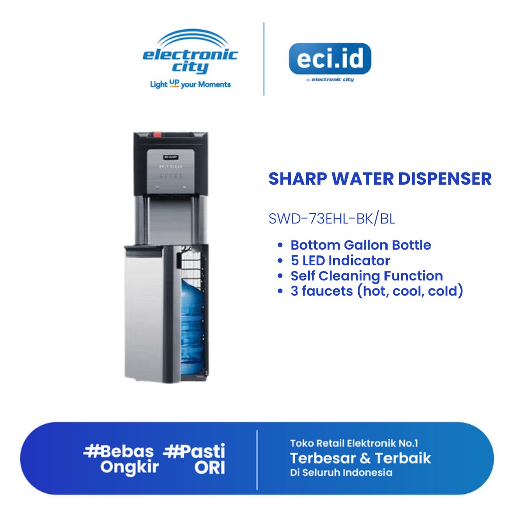 Jual Sharp Water Dispenser - SWD-73EHL-BK | Shopee Indonesia