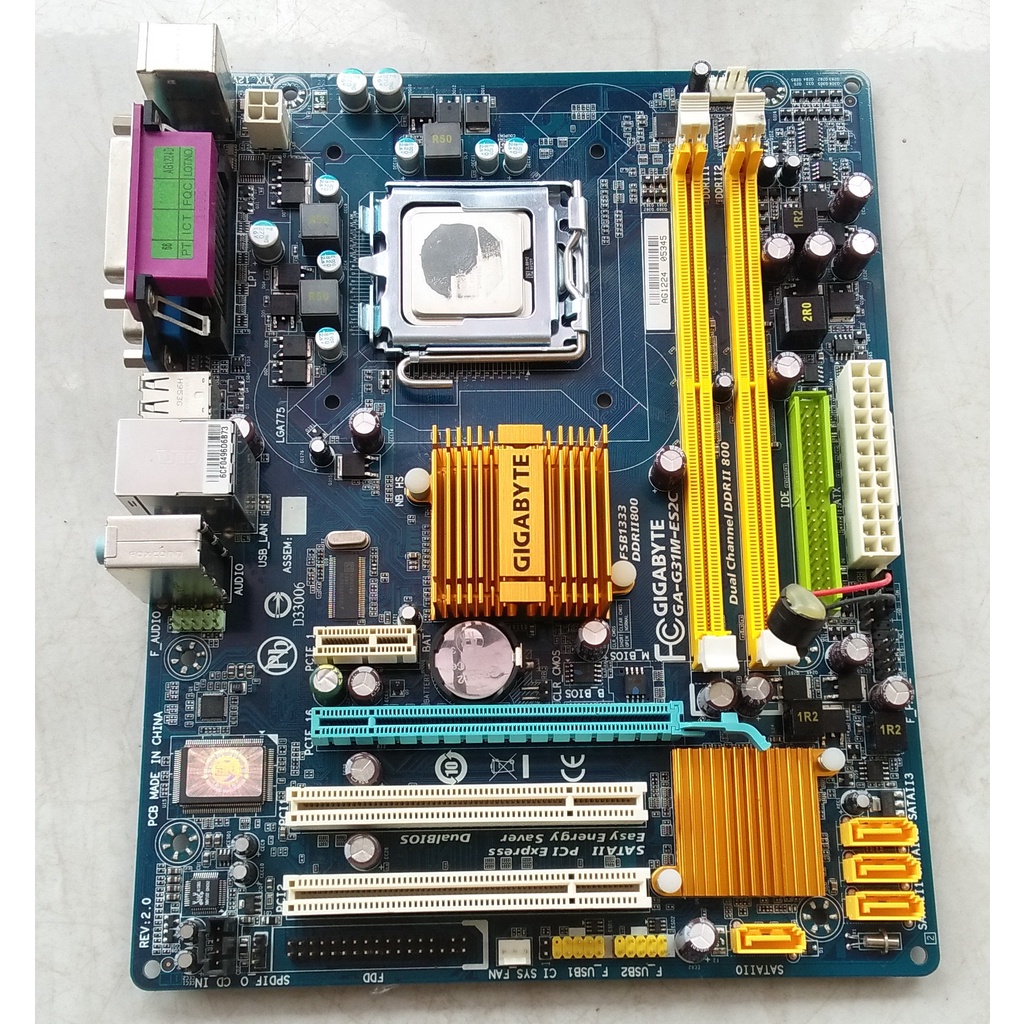 Jual Motherboard Mainboard Mobo LGA 775 DDR2 Gigabyte G31 Shopee