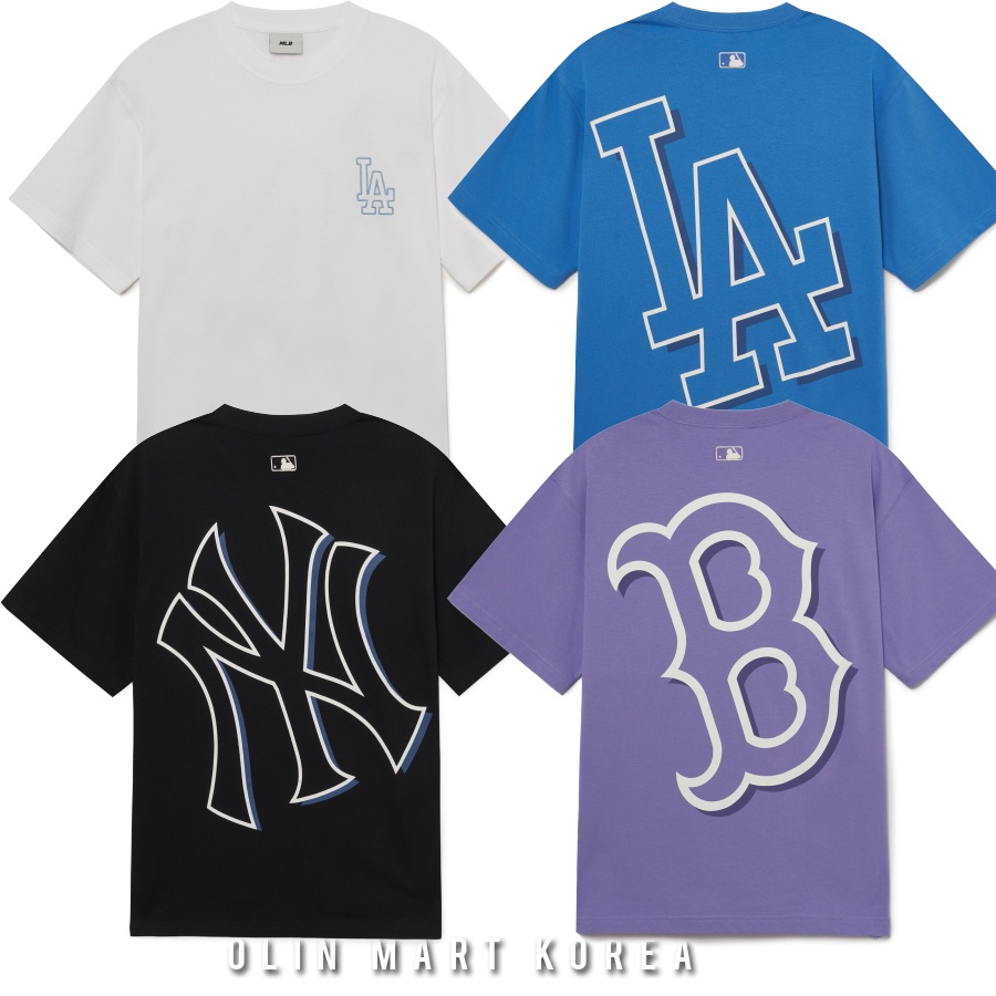 Jual MLB BASIC MEGA LOGO OVER FIT T-SHIRTS | Shopee Indonesia