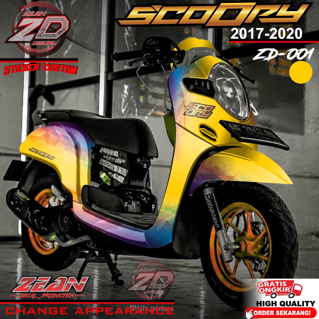 Jual Cod Terbaru Decal Sticker Variasi Scoopy Fi New Fullbody Desain