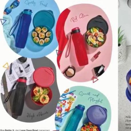 Jual Tupperware paket tempat makan botol minum 2pcs | Shopee Indonesia