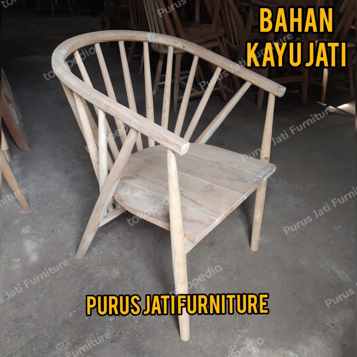 Jual Pj Kursi Cafe Resto Kursi Teras Dining Chairs Kayu Jati Mentahan Shopee Indonesia