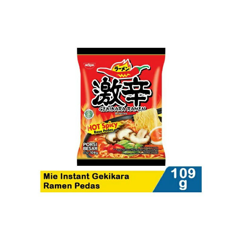 Jual Nissin Mie Instant Gekikara Ramen Pedas 109g Shopee Indonesia