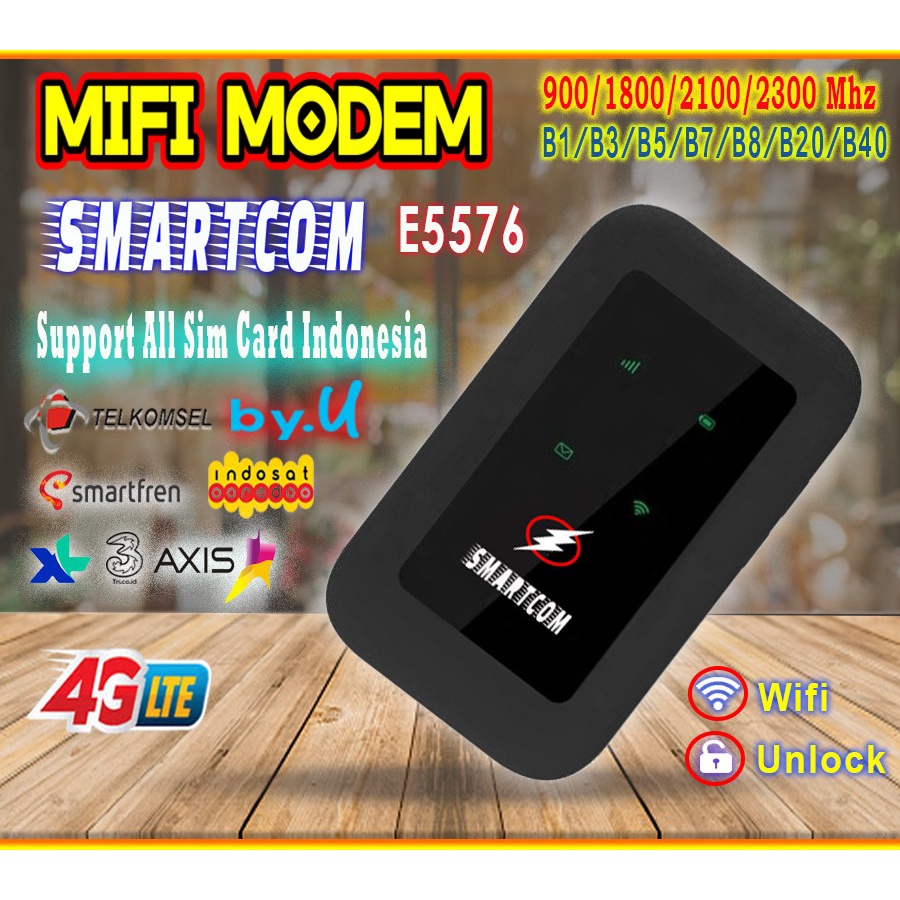 SMARTCOM Modem Wifi Hotspot 4G SMARTCOM E5576 PRO Unlock All Operator