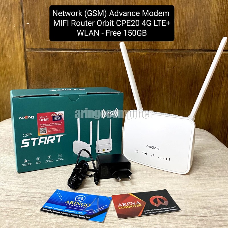 Jual Advance Modem MIFI Router Orbit CPE20 4G LTE+WLAN Free 150GB