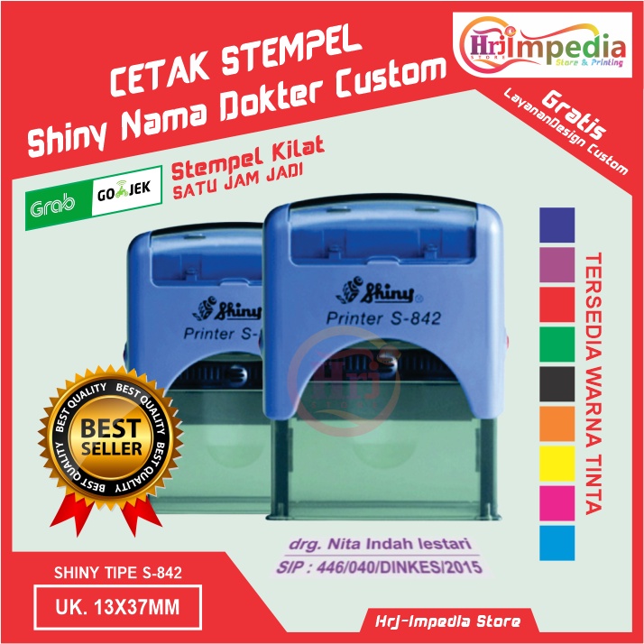 Jual Cetak Stempel Otomatis Shiny Stempel Standar Perusahaan Desain