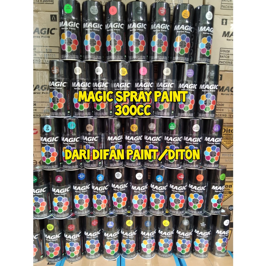 Jual A Magic Spray Paint Cc Pilok Pilox Cat Semprot Magic Cc Black Hitam Glossy Hitam