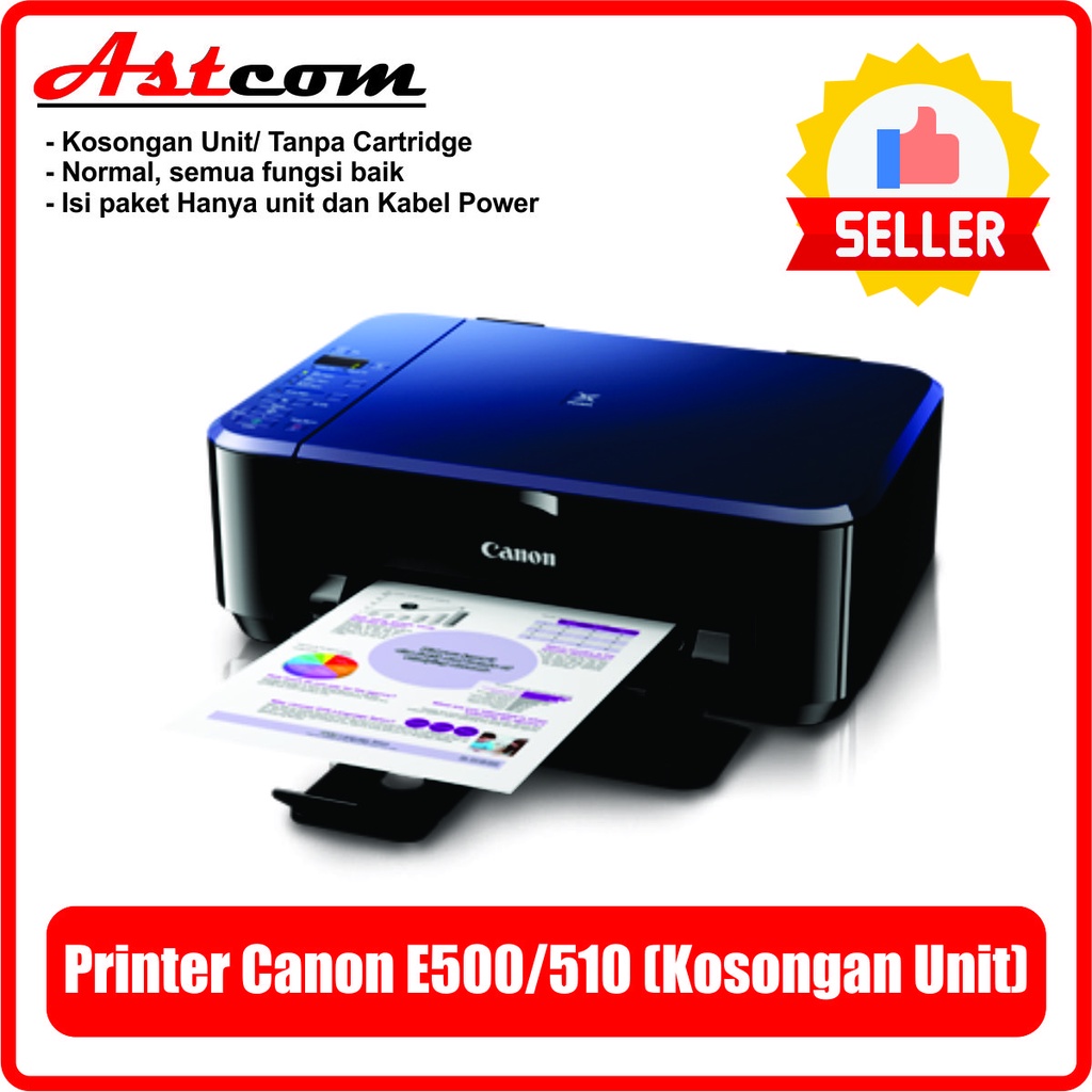 Jual Printer Canon E500 & E510 Kosongan bekas Siap Pakai Normal