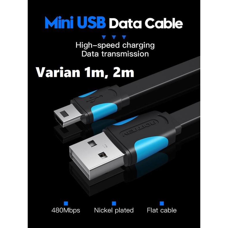 Jual Vention Kabel USB to Mini USB (varian) | Shopee Indonesia