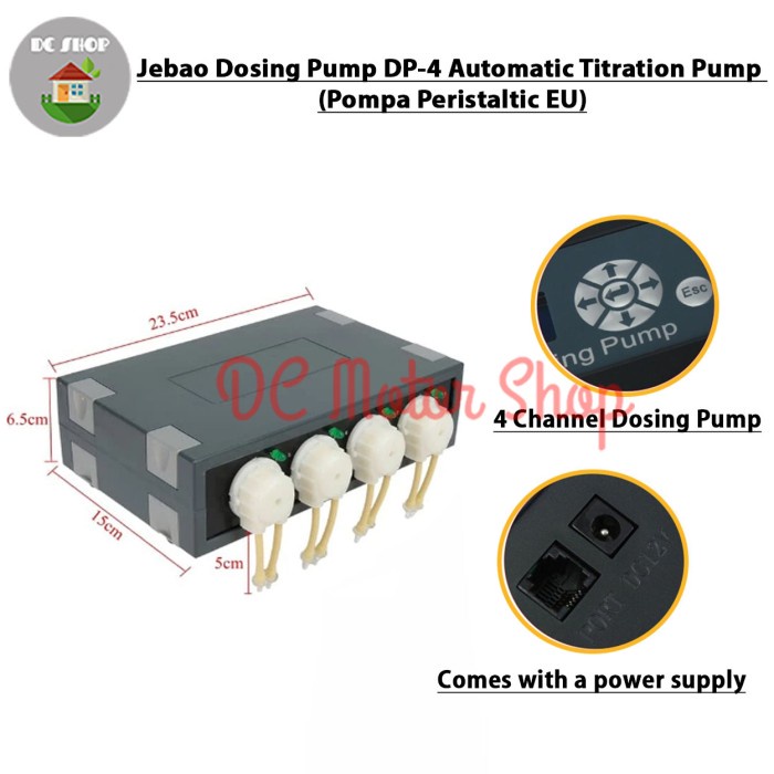 Jual Jebao Dosing Pump DP4 Automatic Titration Pump / Pompa Peristaltic EU Shopee Indonesia