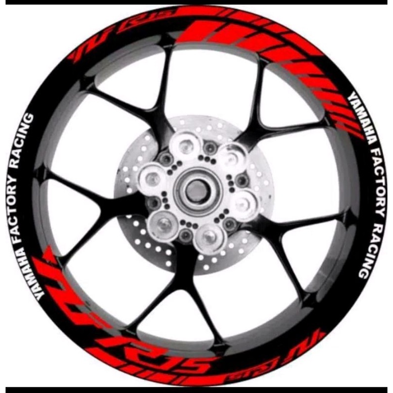 Jual stiker pelek sticker velg R15 v1 v2 v3 | Shopee Indonesia