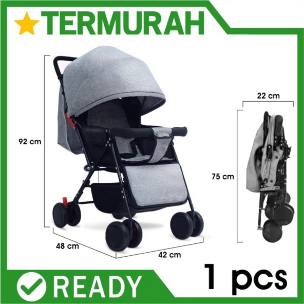 Jual Promo kereta dorong bayi stroller lipat travel baby elle labeile genius Limited Shopee Indonesia