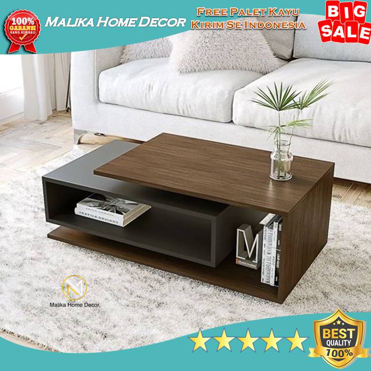 Jual meja tamu aestetik estetik coffee table murah meja tamu serbaguna