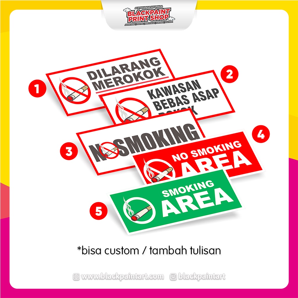 Jual Stiker No Smoking / Stiker Dilarang Merokok | Shopee Indonesia