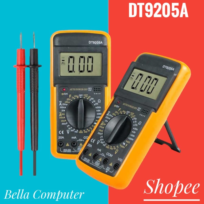 Jual MULTITESTER DIGITAL / MULTIMETER AVOMETER DT9205A WINNER DT9205A