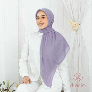 Diario Kerudung Segi Empat Ultrafine Plain Scarf Purple Series