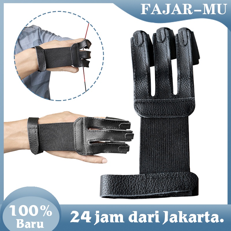 Jual 3 Finger Glove Panahan Finger Tab Kulit Olahraga Panahan Untuk
