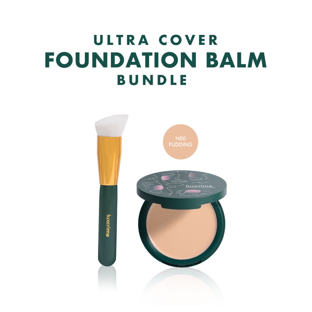 Jual [BUNDLE] Luxcrime Ultra Cover Foundation Balm + Foundation Brush