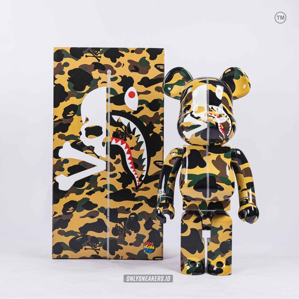 Jual BEARBRICK BAPE X MASTERMIND YELLOW CAMO 1000% | Shopee Indonesia
