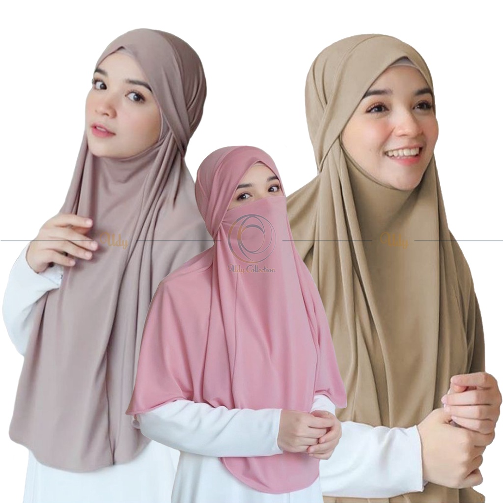 Jilbab Kerudung Khimar French Khimar Niqob Cadar In Jersey Hijab Lesti  Jersey