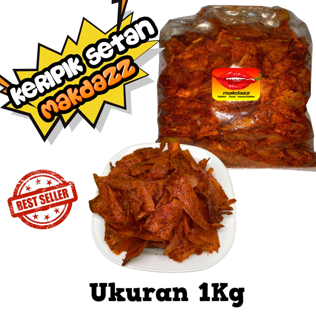 Jual Keripik Setan Kripset Keripik Singkong 1kg Shopee Indonesia