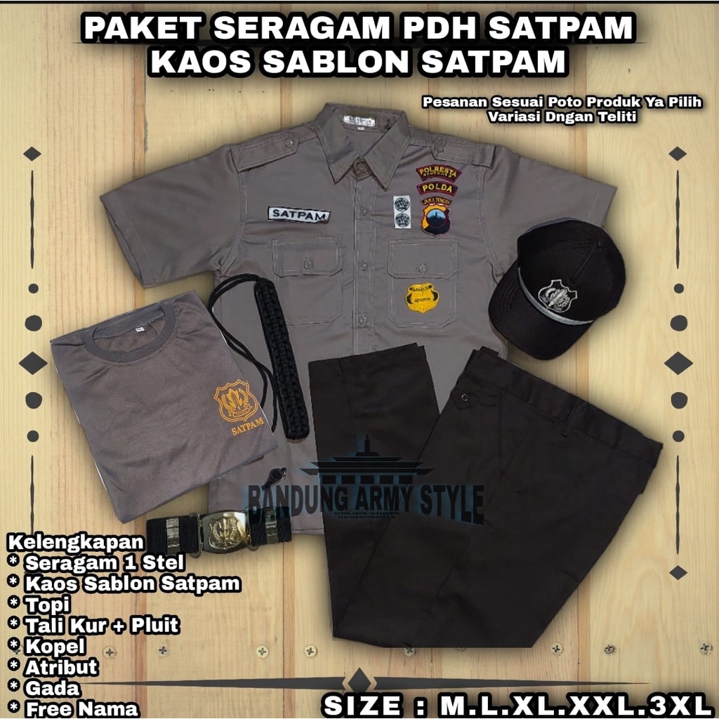 Jual Seragam Security Terbaru / Seragam PDH Terbaru LENGKAP / Seragam ...