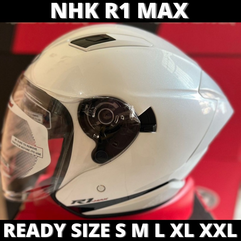 Jual Helm NHK R1 Max Star White Special Colour Edition Double Visor ...