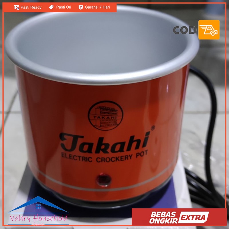 Jual MESIN TAKAHI 07L ORIGINAL Slow Cooker Slowcooker 0.7 Liter Merah