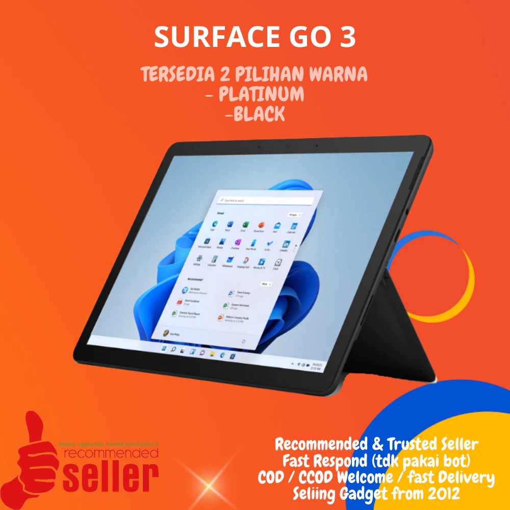 Jual Microsoft Surface Go 3 Intel Core I3 Pentium Gold 4 64gb 8 128gb