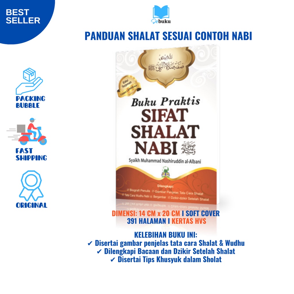 Jual Buku Sifat Shalat Nabi Panduan Sholat Sesuai Contoh Nabi - Syaikh ...