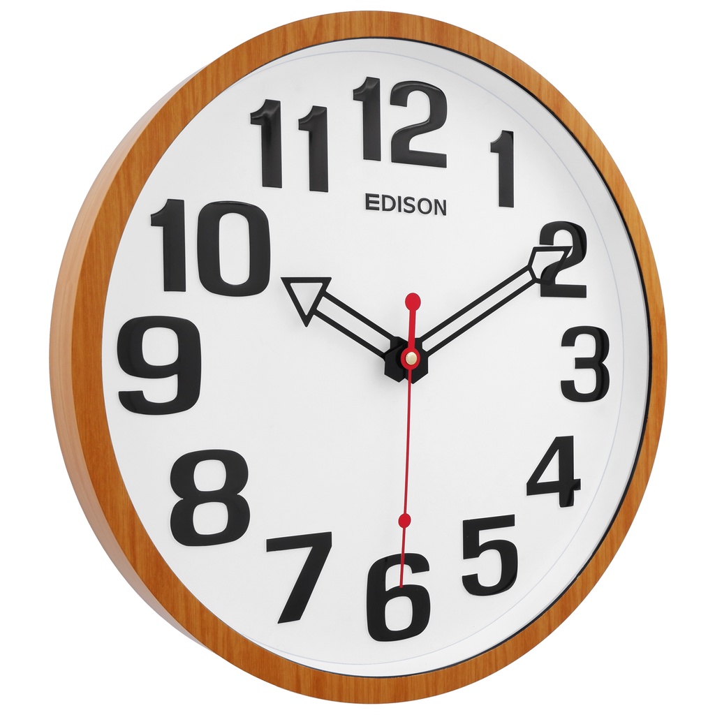 Jual Jam Dinding Edison Sweep ES 362 T50 WOOD Timbul Diameter 360mm ...