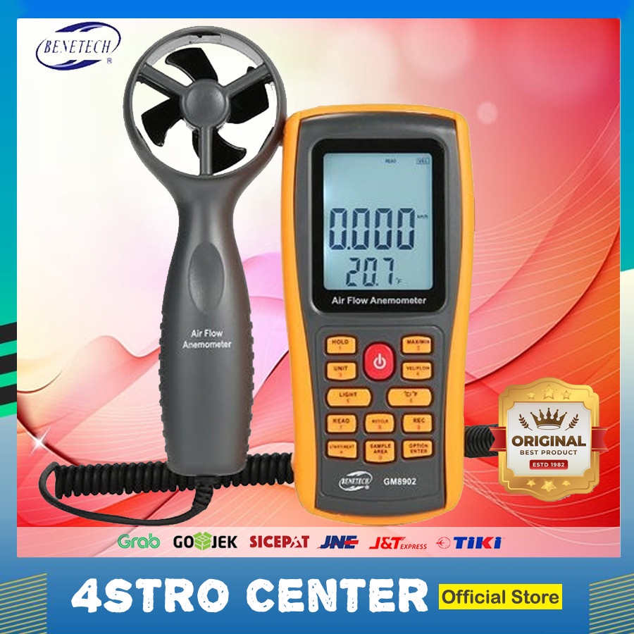 Jual GM8902 Anemometer Data Logger Flow Meter GM8902 CFM