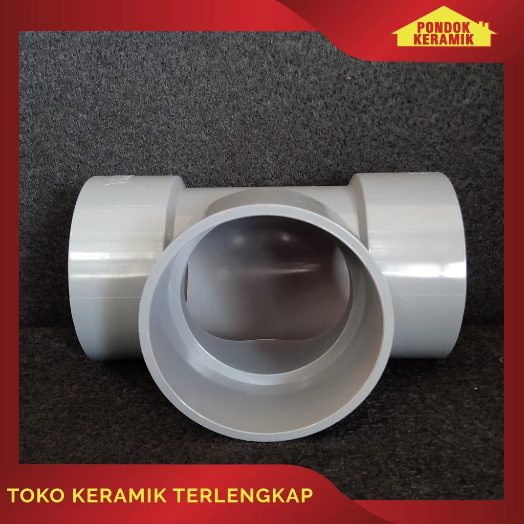 SAMBUNGAN PIPA / TEE PVC VINILON 3"