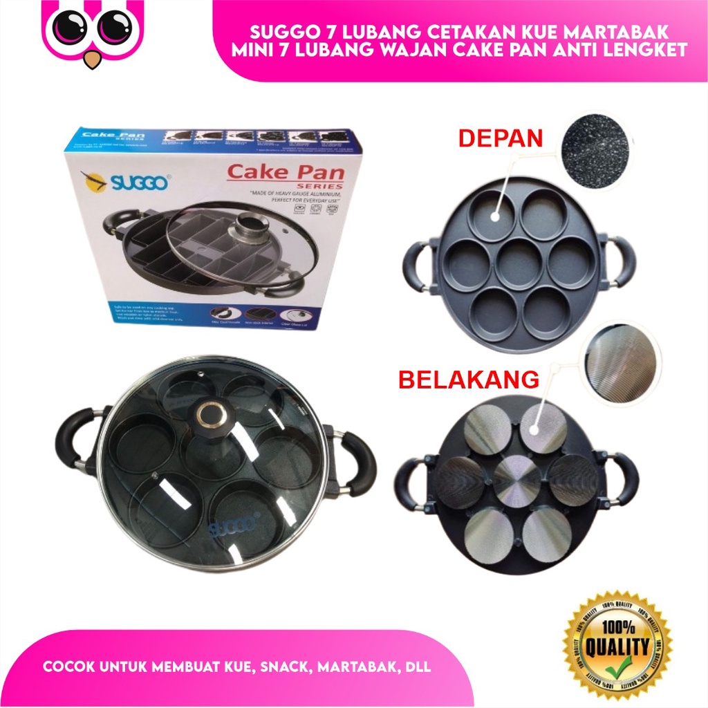 Jual Suggo 7 Lubang Cetakan Kue Martabak Mini 7 Lubang Wajan Cake Pan