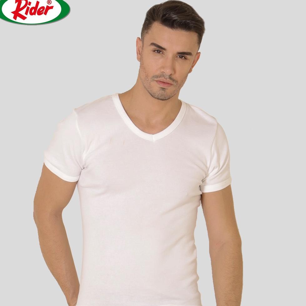 Jual TERBAIK Kaos Dalam Pria Rider Life Style V-Neck Warna Putih R222BP ...