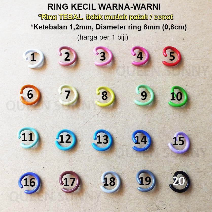 Jual Jump Ring O Metal Tebal Bulat Warna 8mm Pengait Konektor Bandul