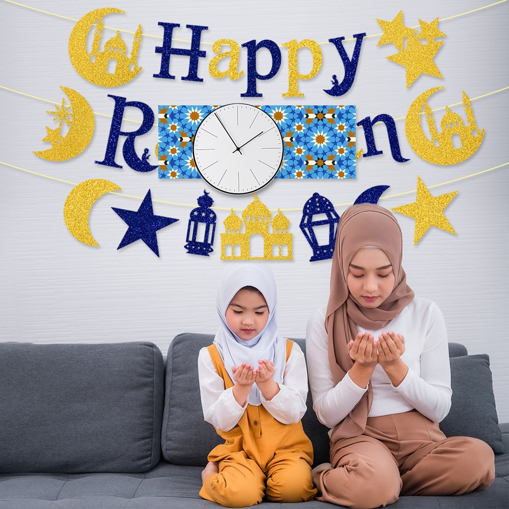 Jual BBI01 Banner Backdrop Idul Aidil Fitri Ramadan Eid Mubarak Lebaran ...