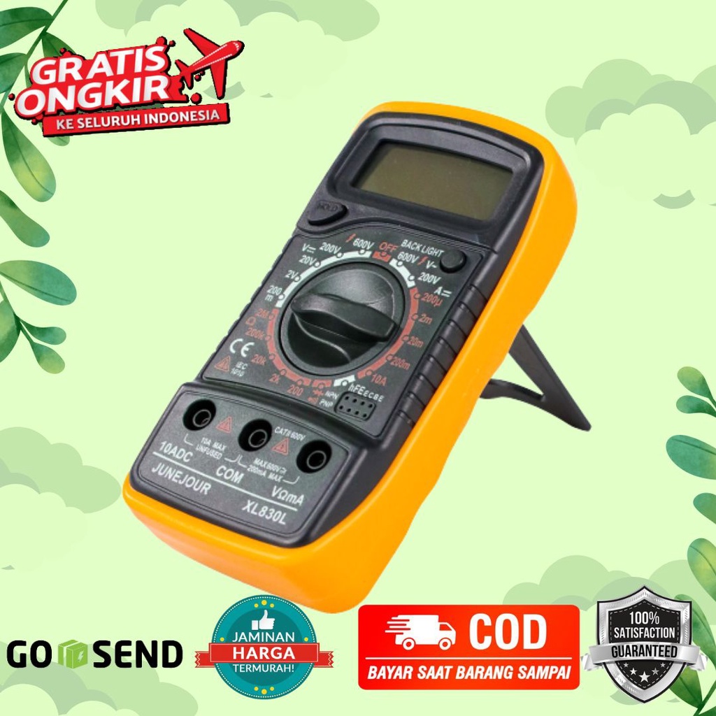 Jual Mini Digital Multimeter AC/DC Voltage Tester - Black | Shopee ...