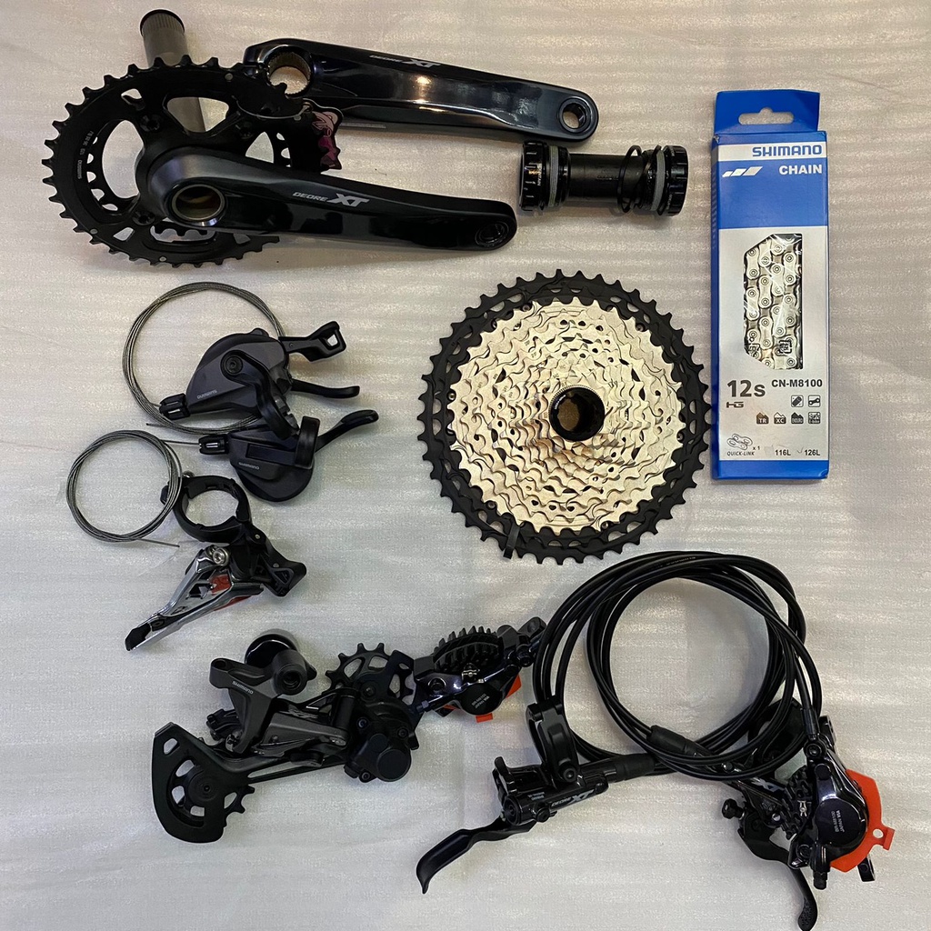 Jual Shimano XT M8100 2x12 Speed Original Groupset Shimano Deore XT ...