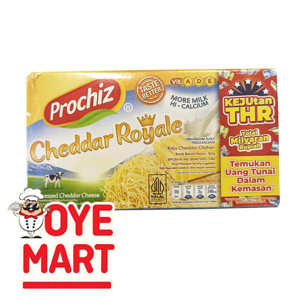 Jual PROCHIZ CHEDDAR ROYALE 160GR / KEJU CHEDDAR OLAHAN ROYAL 160GR ...