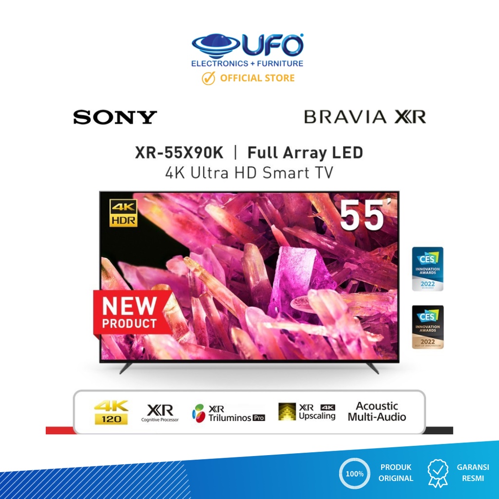 Jual Sony XR55X90K Led BRAVIA XR Full Array UHD 4K HDR Smart Google TV