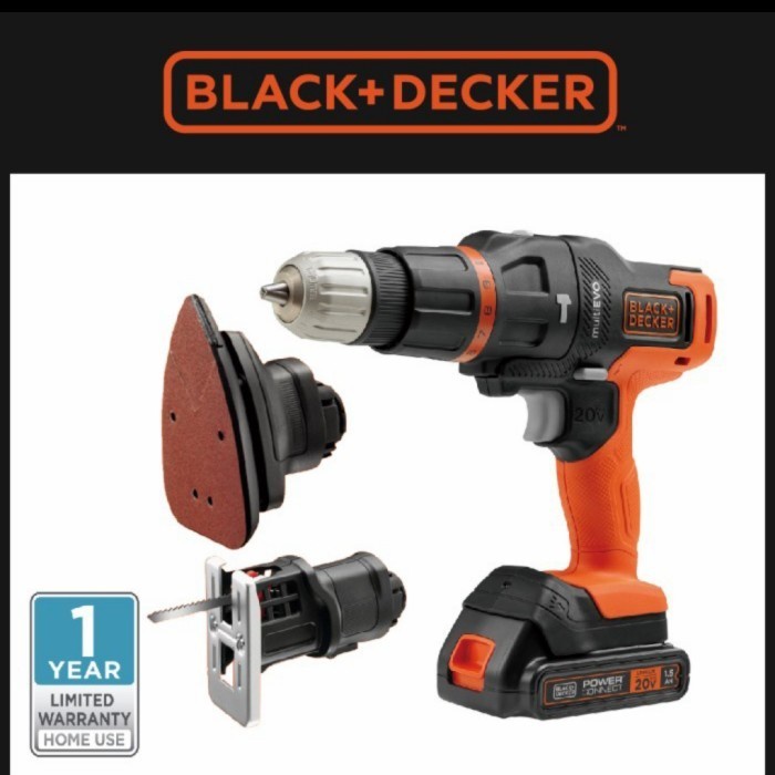 Jual Black Decker Mesin Bor Cordless 3 Alat Fungsi Multi Evo Kit ...