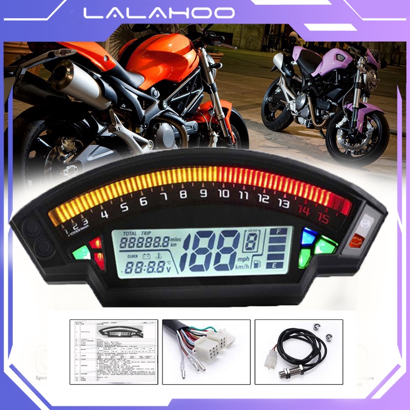 Jual ⚡Ready&100% Ori⚡Tachometer Speedometer Odometer Digital Universal ...