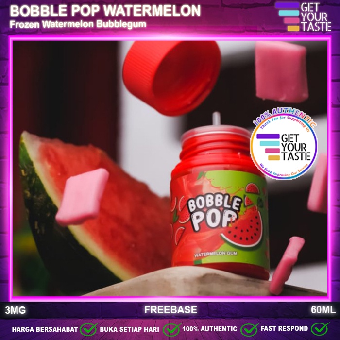 Jual Liquid Mantul Series Bobble Pop Watermelon Gum 60ML By Puff