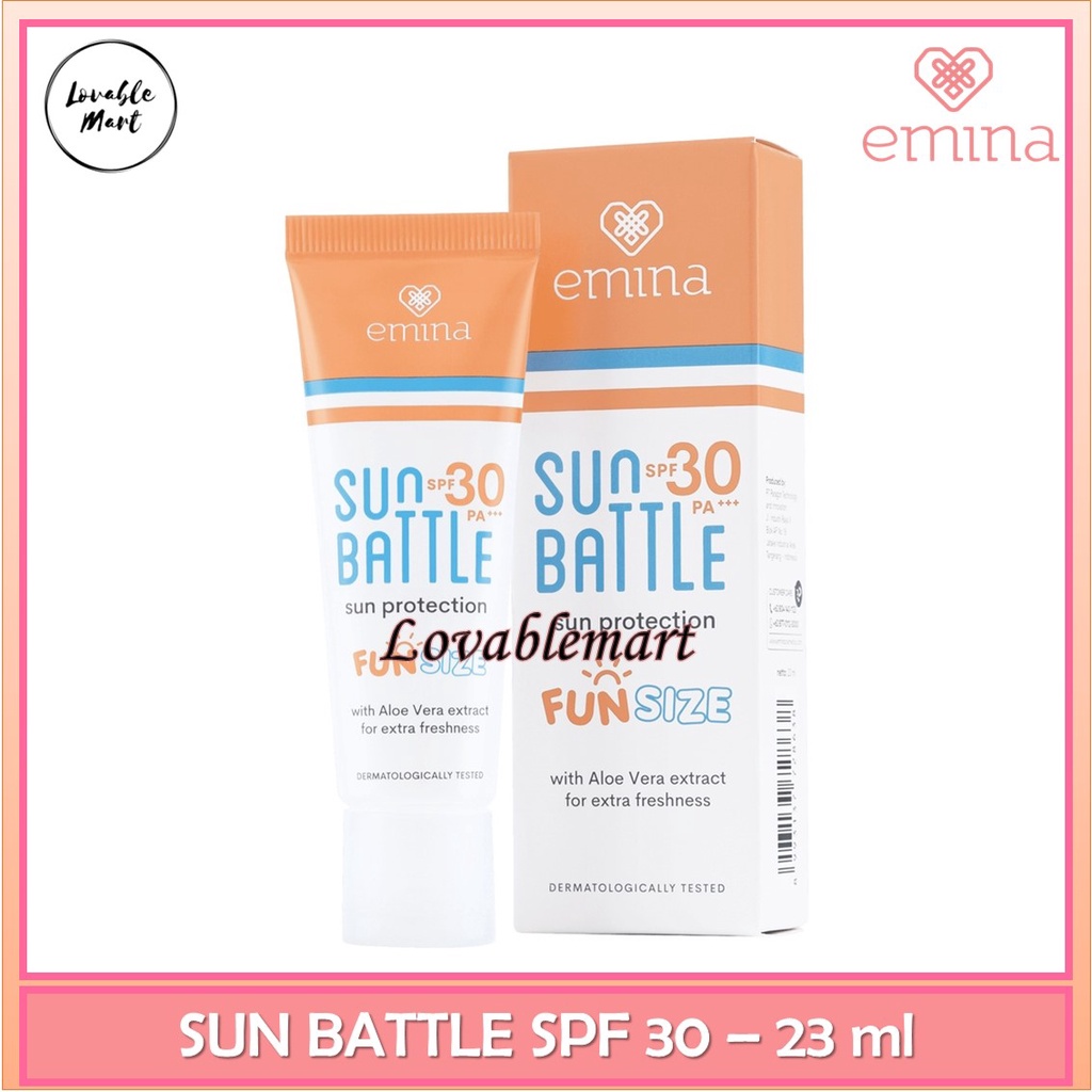 Jual Emina Sun Battle Sun Protection SPF 30 PA+++ 23ml LOVABLEMART Shopee Indonesia