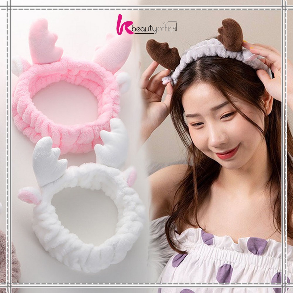 Jual KB-C68 Bandana Masker Bando Korea Facial Motif Tanduk Rusa Lucu ...