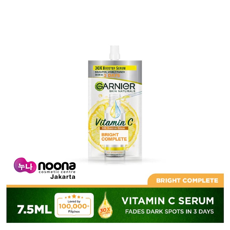 Jual Garnier Bright Complete 30x Vitamin C Booster Serum Sachet 75ml Shopee Indonesia 9790